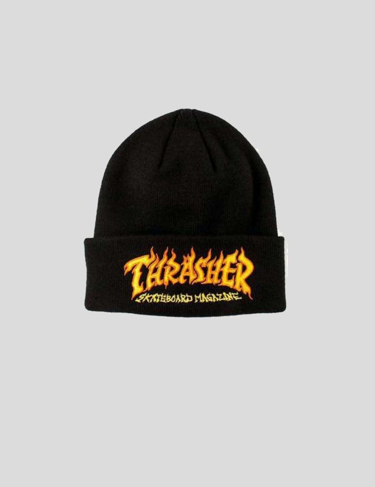 Gorro THRASHER fire logo beanie black